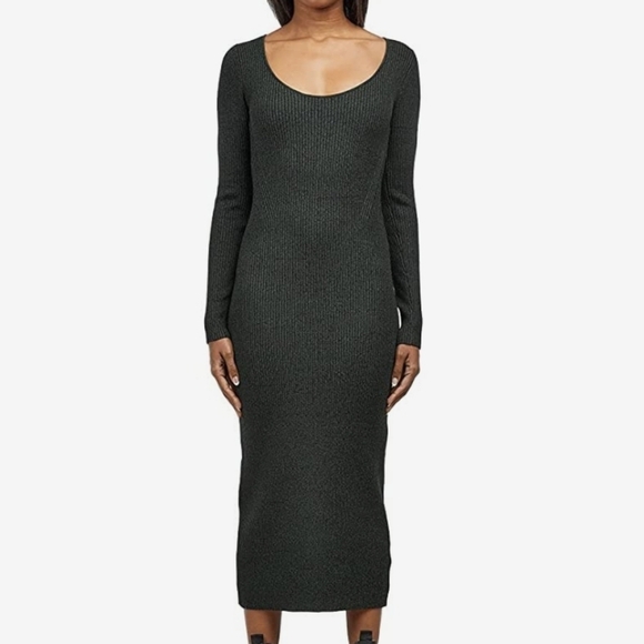 GANNI Melange Knit‎ Dress Forest Green - Picture 1 of 5